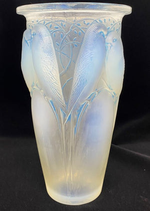 Rene Lalique Opalescent Ceylan Vase No.905 - Blue Patina