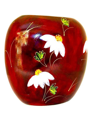 Anita Harris Art Pottery Butterfly & Echinacea Purse Vase - Medium
