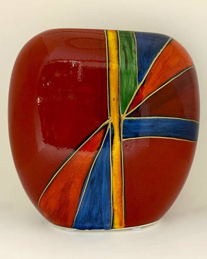 Anita Harris Art Pottery Art Deco Jazz Purse Vase - Medium