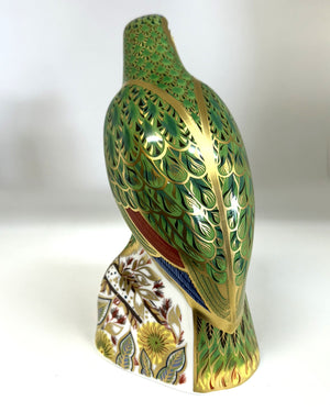 Royal Crown Derby Amazon Green Parrot Paperweight - Special Commissioned Edition of 2500