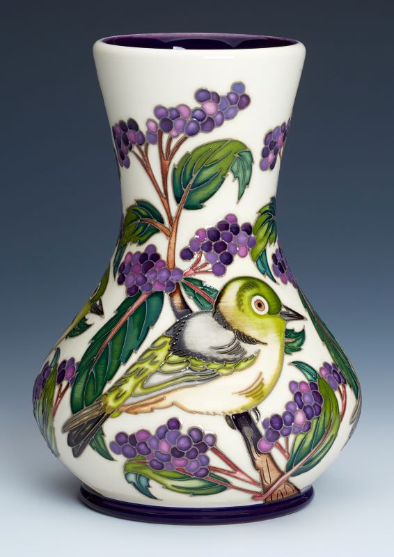 Moorcroft Silvereye Vase 192/7 - Ltd Ed 25