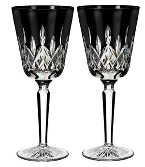 Waterford Crystal Lismore Black Wine Pair