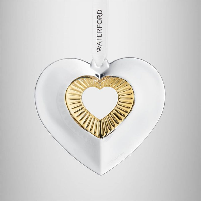Waterford Crystal 2025 Heart with Gold Ornament