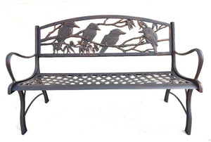 Cast Iron Bench - Kookaburras