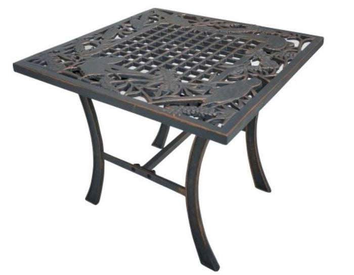 Cast Iron Side Table - Rosella & Bottle Brush