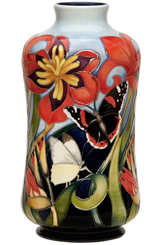 Moorcroft Fire Bloom Vase 98/8 - Ltd Ed 25