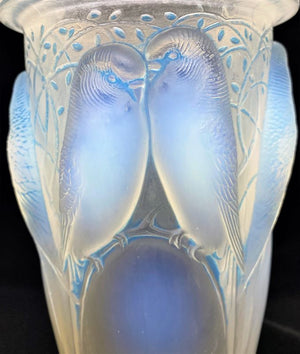 Rene Lalique Opalescent Ceylan Vase No.905 - Blue Patina