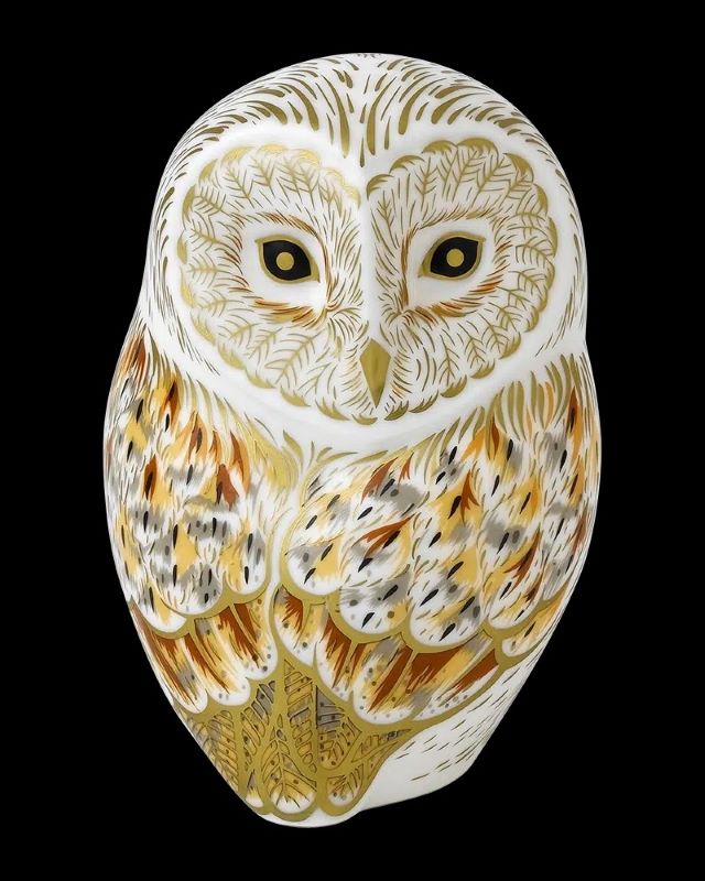 Royal Crown Derby Winter Owl Paperweight - Main Image