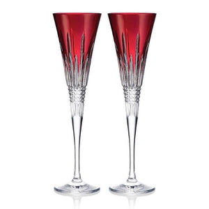 Waterford Crystal 2023 New Year Celebration Flutes Red-Set of 2