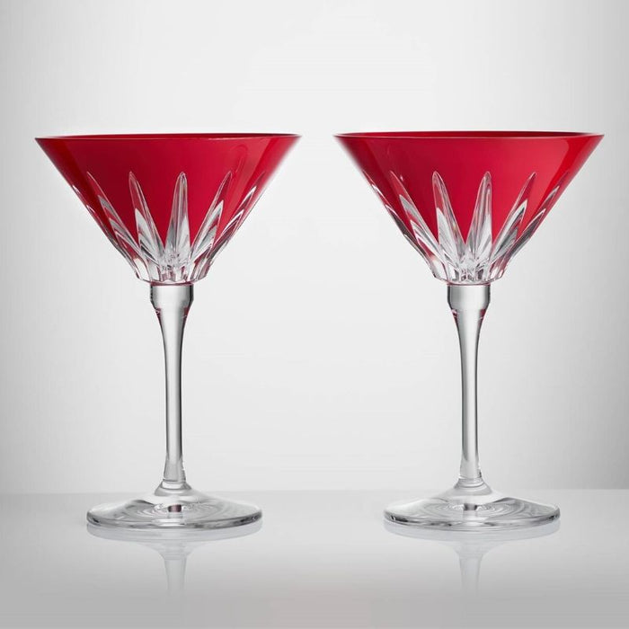 Waterford Crystal 2026 New Year Fireworks Red Martini- Set of 2 Ltd Ed