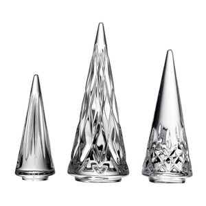 Waterford Crystal Christmas Standing Trees Set of Three