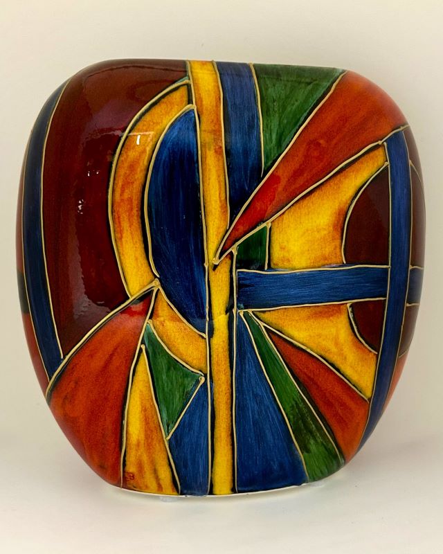 Anita Harris Art Pottery Art Deco Jazz Purse Vase - Medium