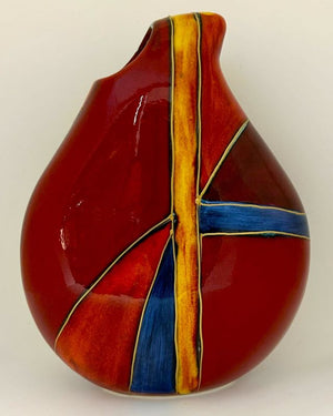 Anita Harris Art Pottery Art Deco Jazz Teardrop Vase - Small