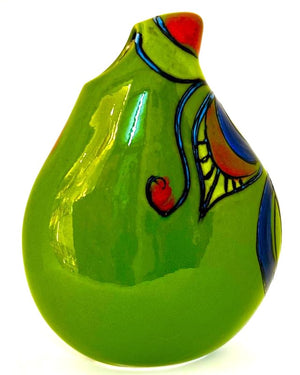Anita Harris Art Pottery Lime Nouveau Teardrop Vase - Small