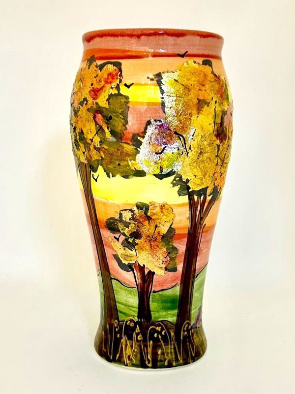 Anita Harris Art Pottery Pastel Landscape Bella Vase