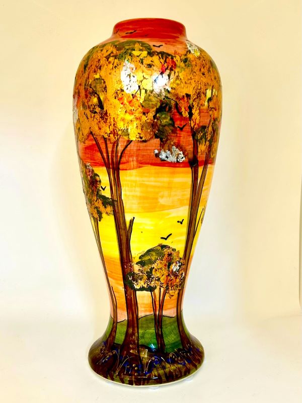 Anita Harris Art Pottery Pastel Landscape Nathan Vase