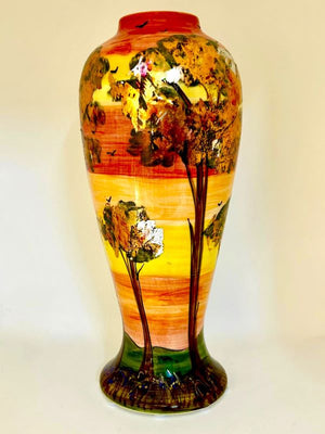 Anita Harris Art Pottery Pastel Landscape Nathan Vase