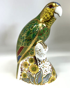 Royal Crown Derby Amazon Green Parrot Paperweight - Special Commissioned Edition of 2500