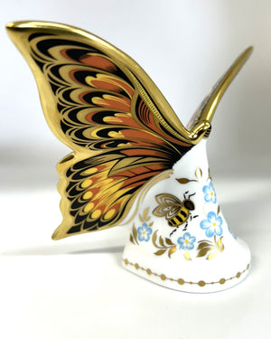 Royal Crown Derby Peacock Butterfly Paperweight - Guild Members Exclusive Piece