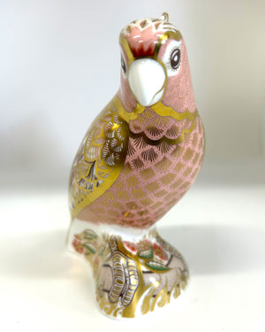 Crown Derby Pink Cockatoo Paperweight - Special Commissioned Edition of 2500