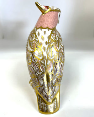Crown Derby Pink Cockatoo Paperweight - Special Commissioned Edition of 2500