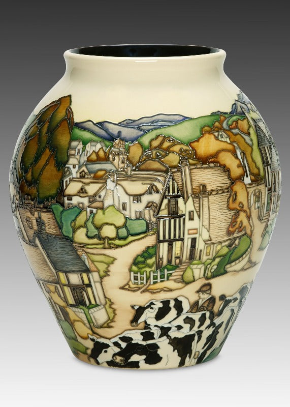 Moorcroft Off to Market Vase 4/11 - Ltd Ed 50