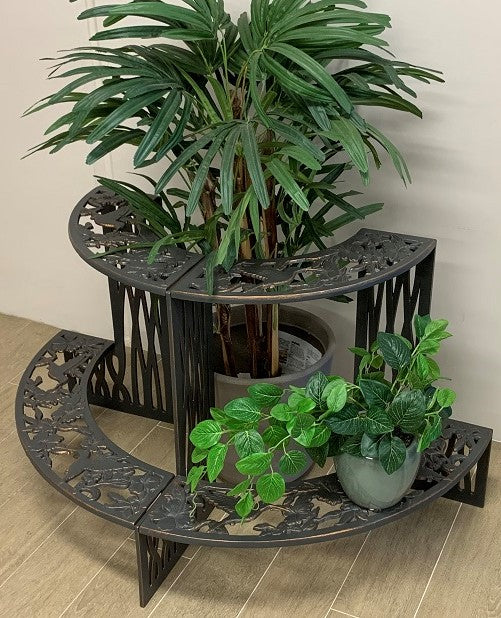 Cast Iron 2 Tiered Plant Stand - Hummingbird