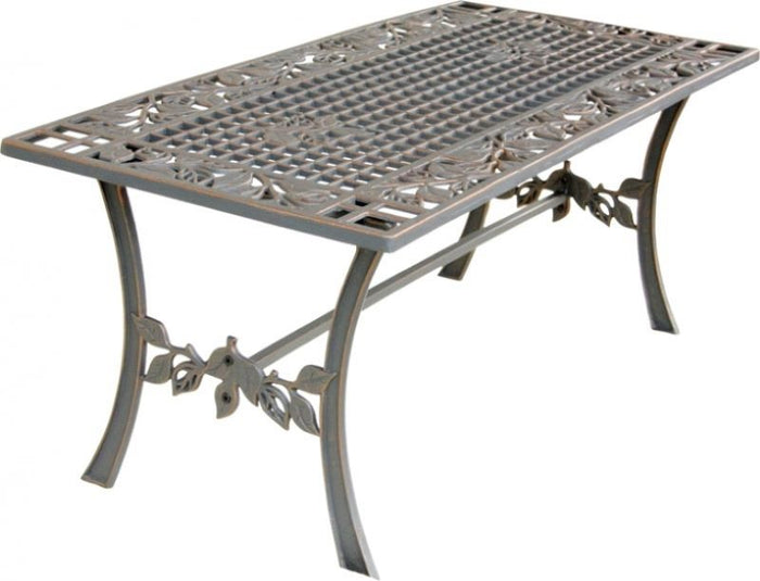 Cast Iron Rectangle Coffee Table - Leaves