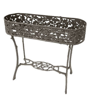 Cast Iron Oval Plant Stand - Leaves