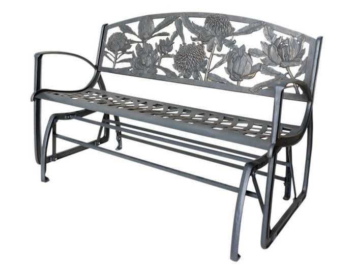 Cast Iron Rocking Bench - Waratah