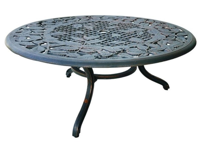 Cast Iron Round Coffee Table - Leaves