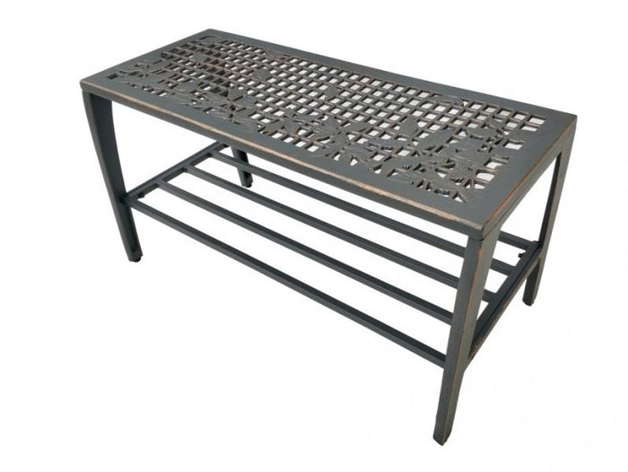 Cast Iron Entrance Bench - Leaves