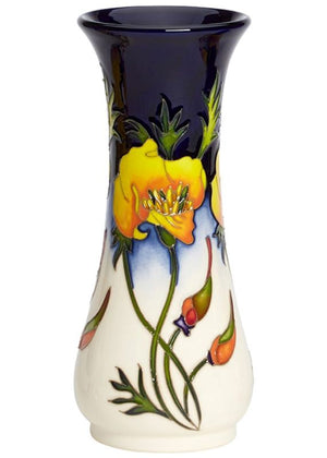 Moorcroft California Poppy Vase 364/8 - Numbered