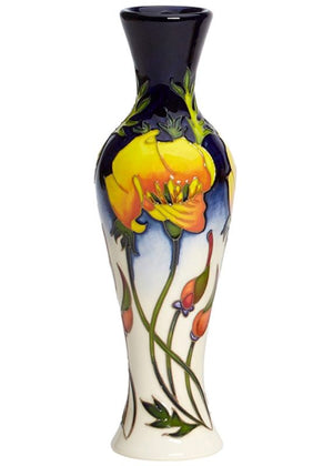 Moorcroft California Poppy Vase 93/8 - Numbered