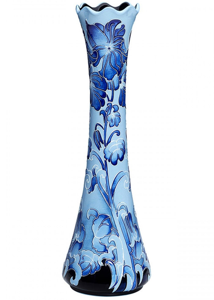 Moorcroft Florian Blue Pansy Vase - Numbered
