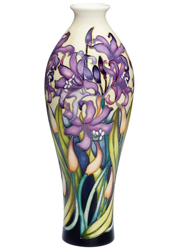 Moorcroft Nerines Vase 42/12 - Ltd Ed 15