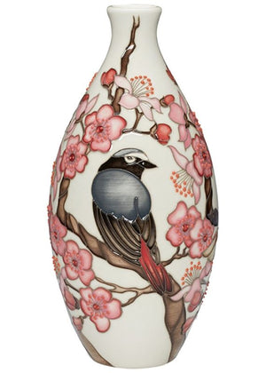 Moorcroft Redstarts  Vase - Numbered