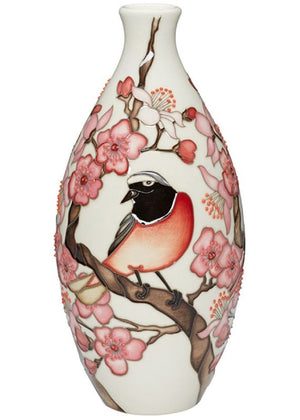 Moorcroft Redstarts  Vase - Numbered