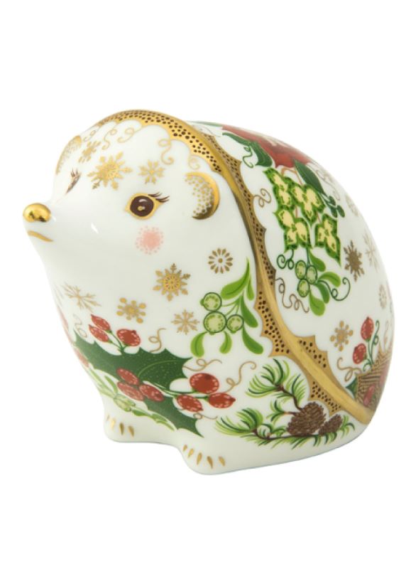 Royal Crown Derby Christmas Hedgehog Paperweight