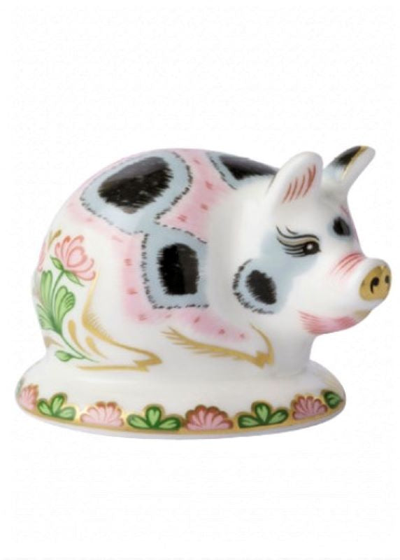 Royal Crown Derby Old Spot Piglet Paperweight