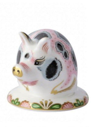 Royal Crown Derby Old Spot Piglet Paperweight