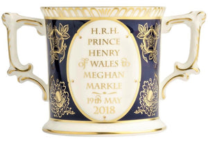 Royal Crown Derby Royal Wedding Prince Harry & Meghan Loving Cup - Ltd Ed 1000