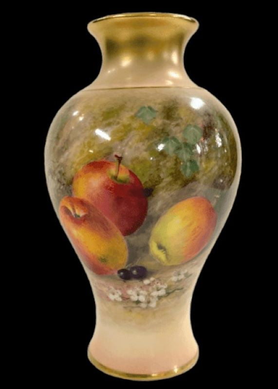 Royal Worcester Fruit Study Vase - Signed Ricketts