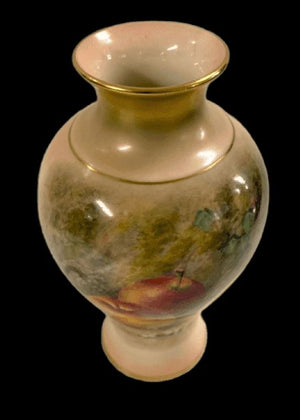 Royal Worcester Fruit Study Vase - Signed Ricketts