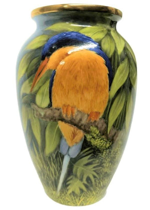 Steve Smith Buff Breasted Kingfisher Vase - Ltd Ed 5