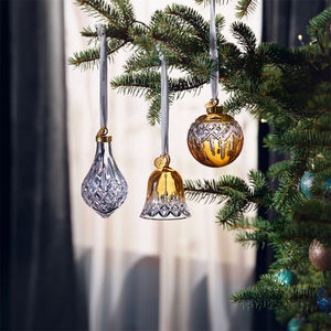 Waterford Crystal 2022 Christmas Lismore Hope Amber Drop Bauble