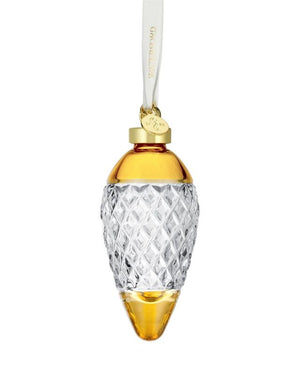 Waterford Crystal 2022 Christmas Lismore Hope Amber Drop Bauble