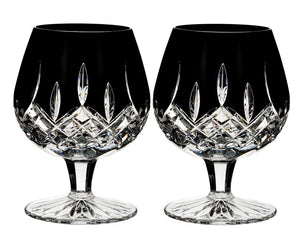Waterford Crystal Lismore Black Brandy Balloon Pair