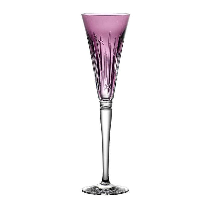 Waterford Crystal 2021 Winter Wonders Midnight Frost Lilac Color Flute Glass - DISCONTINUED